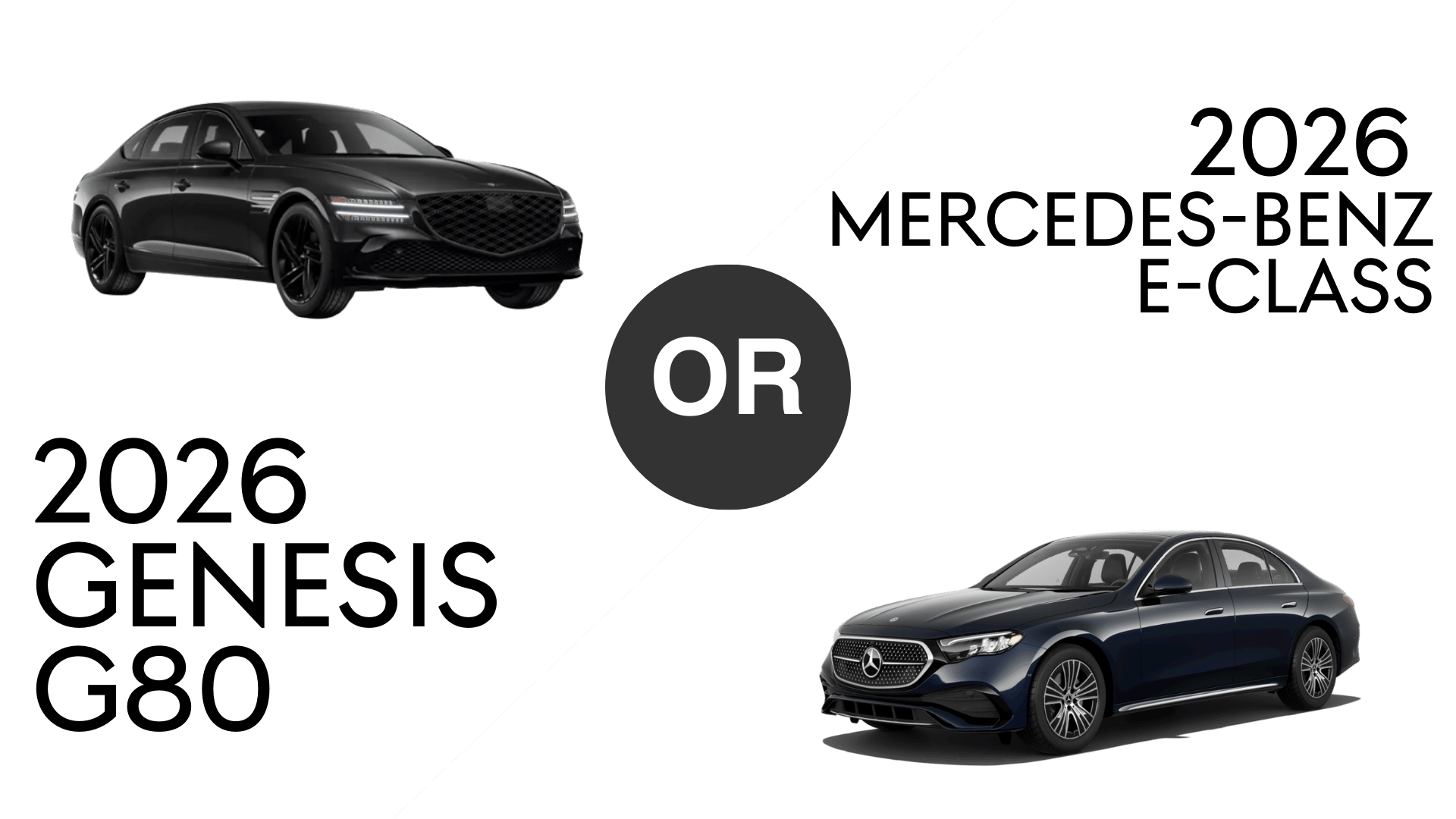 2026 Genesis G80 vs. 2026 Mercedes-Benz E-Class Comparison at Genesis of Conway in Conway, AR