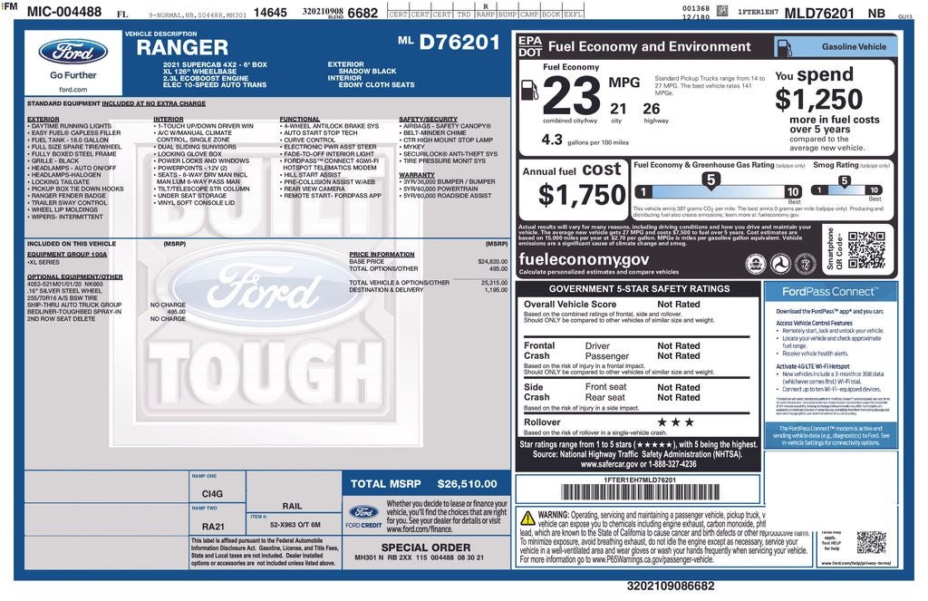 2021 Ford Ranger XL