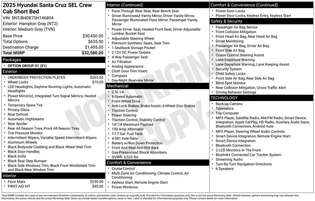 2025 Hyundai Santa Cruz SEL
