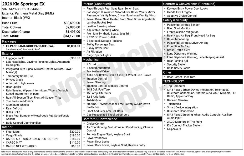 2026 Kia Sportage EX