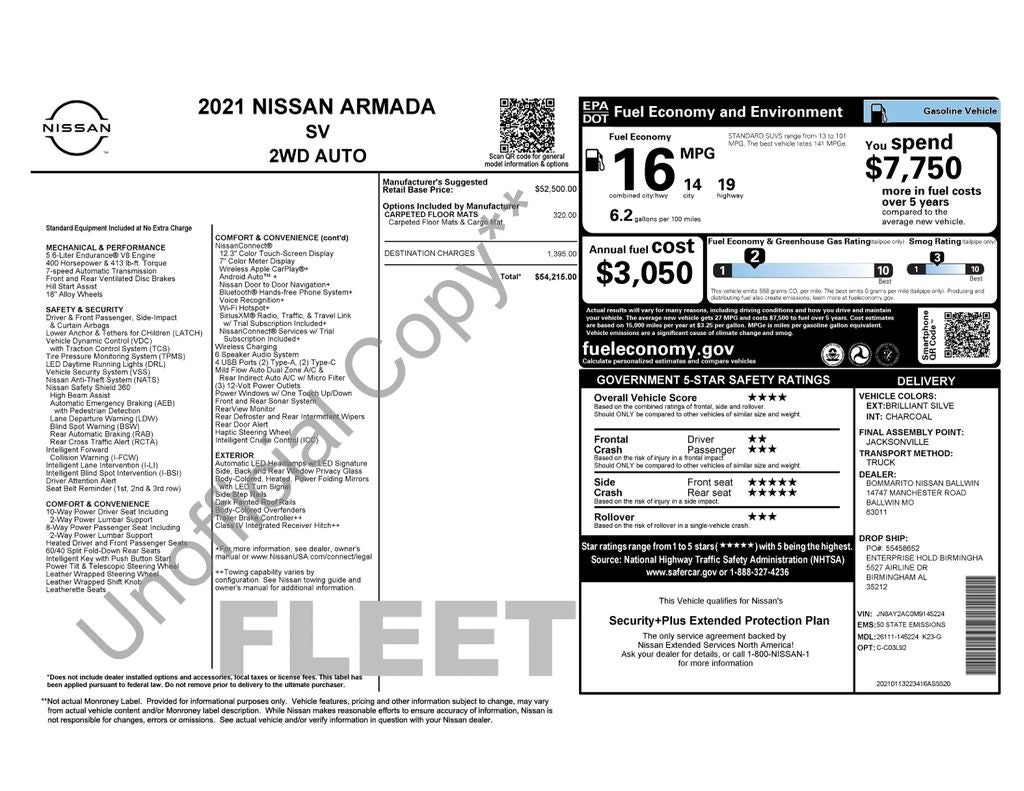 2021 Nissan Armada SV