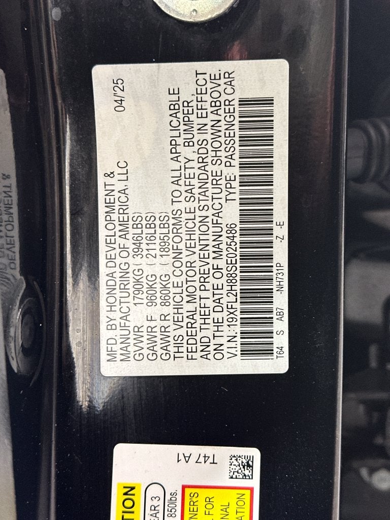 2025 Honda Civic Sedan Sport