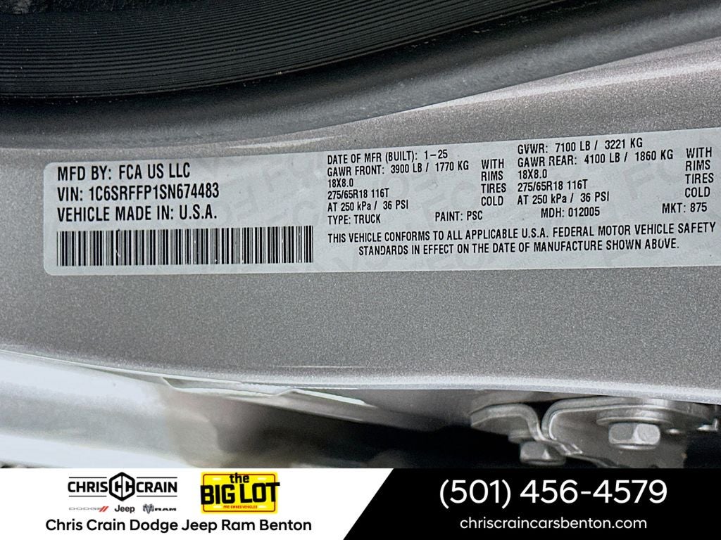 2025 RAM 1500 Big Horn Crew Cab 4x4 5'7' Box