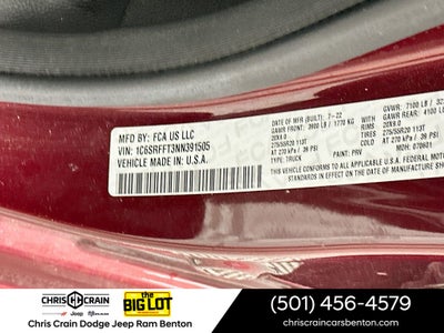 2022 RAM 1500 Big Horn Crew Cab 4x4 5'7' Box