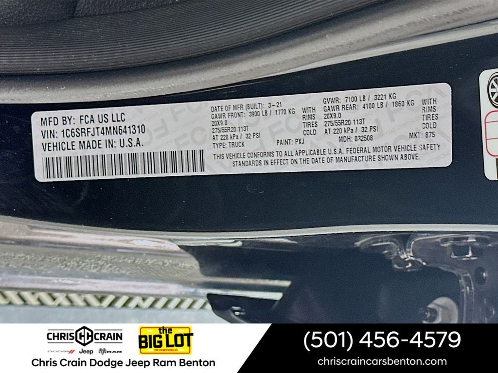 2021 RAM 1500 Laramie Crew Cab 4x4 5'7' Box