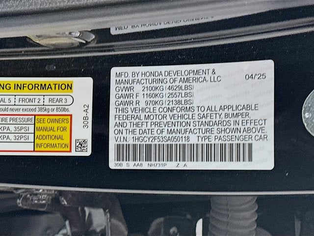 2025 Honda Accord Hybrid Sport