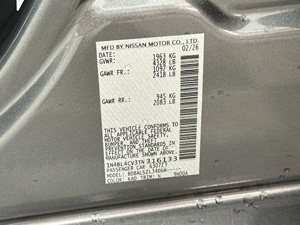 2026 Nissan Altima SR FWD