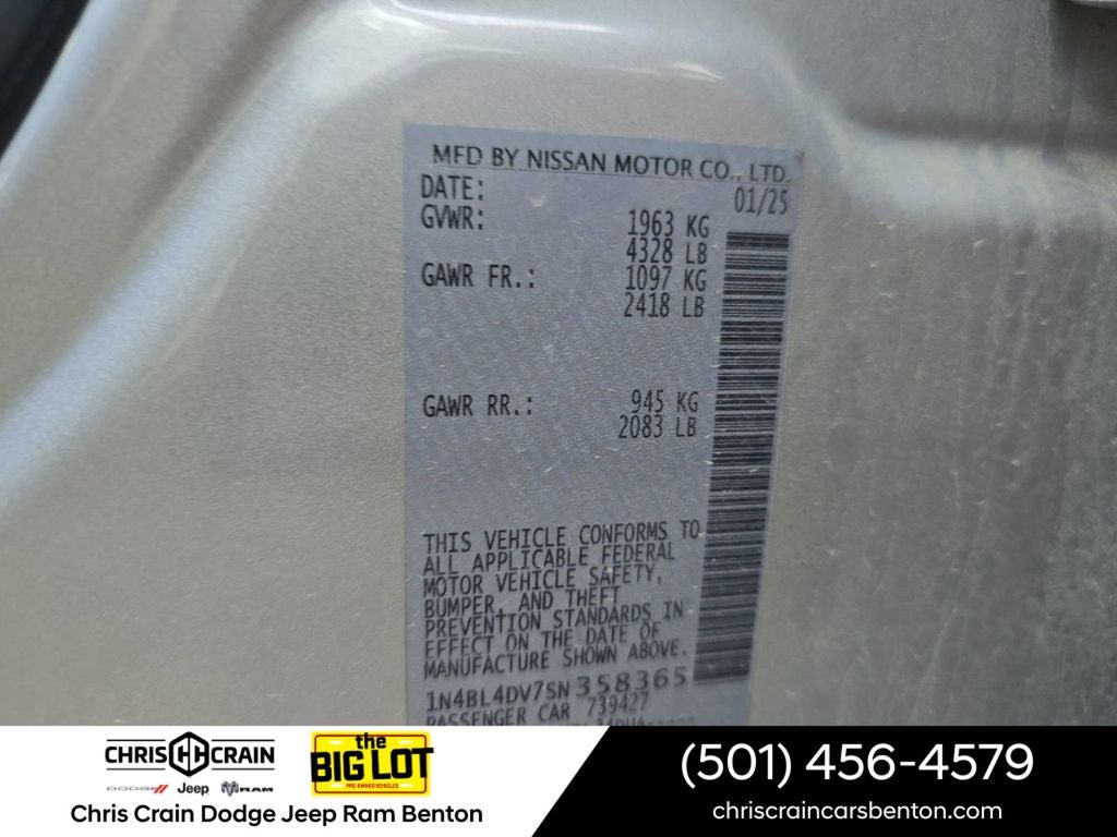 2025 Nissan Altima SV FWD