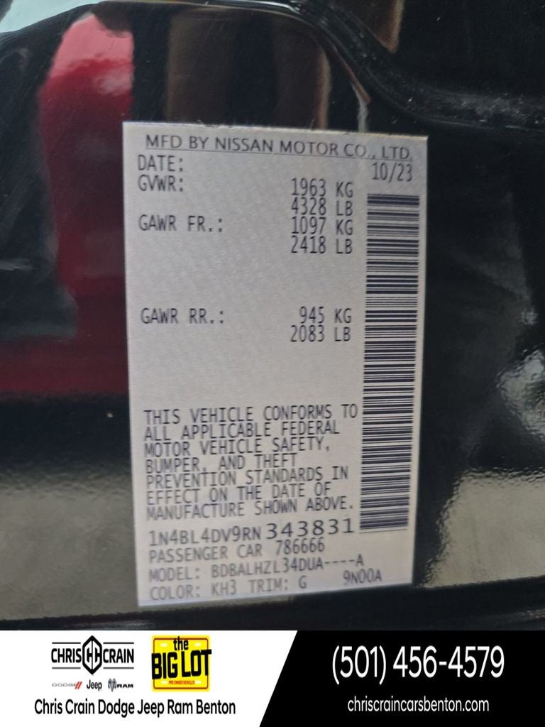 2024 Nissan Altima SV FWD