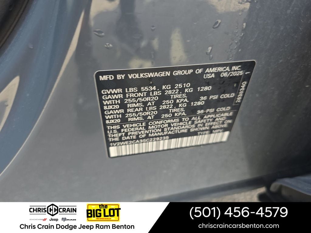 2025 Volkswagen Atlas Cross Sport 2.0T SE w/Technology