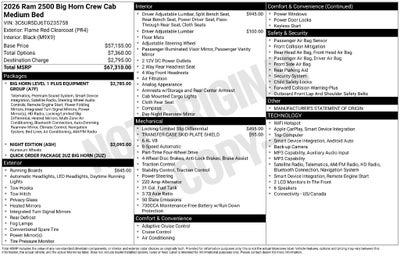 2026 RAM 2500 Big Horn Crew Cab 4x4 6'4' Box