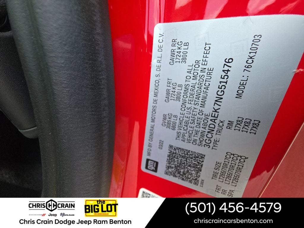 2022 Chevrolet Silverado 1500 4WD Regular Cab Standard Bed WT