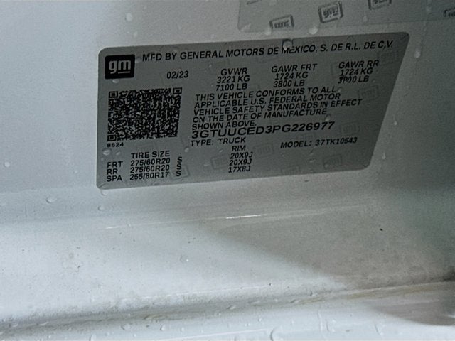 2023 GMC Sierra 1500 4WD Crew Cab Short Box Elevation with 3SB