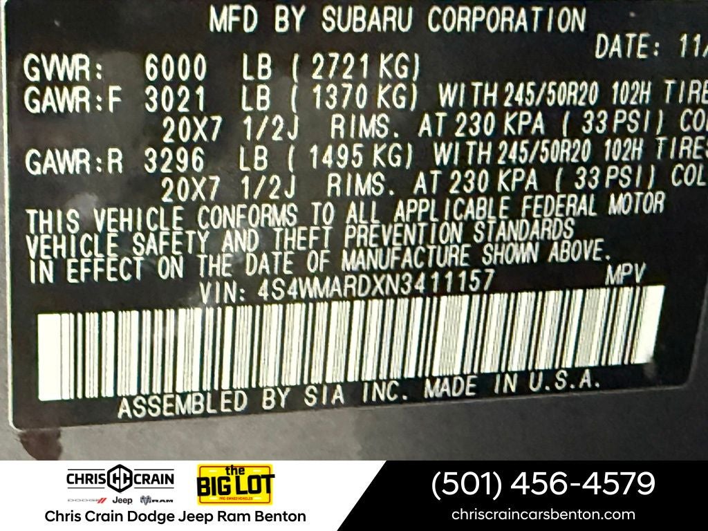 2022 Subaru Ascent Touring