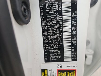 2020 Toyota Camry XLE V6