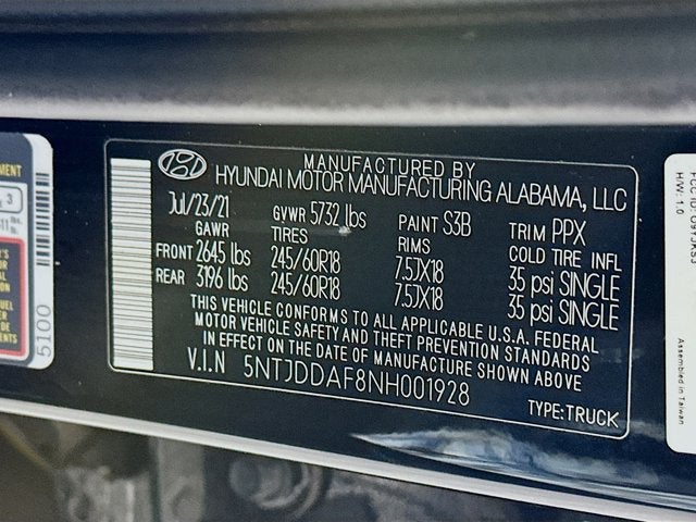 2022 Hyundai Santa Cruz SEL Premium