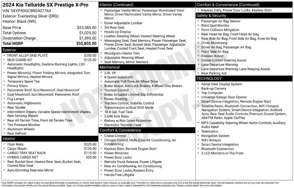 2024 Kia Telluride SX Prestige X-Pro