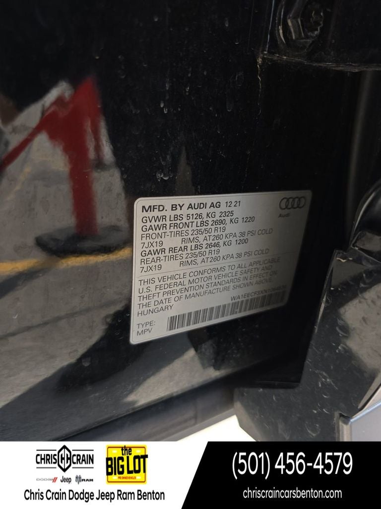 2022 Audi Q3 Premium Plus 45 TFSI S line quattro Tiptronic