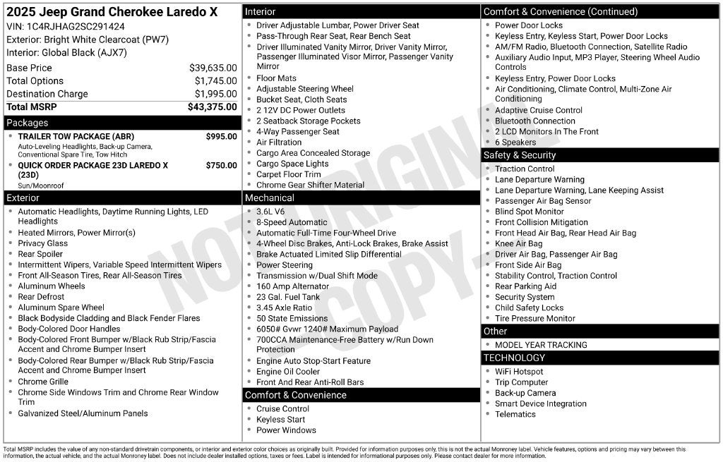 2025 Jeep Grand Cherokee Laredo X 4x4