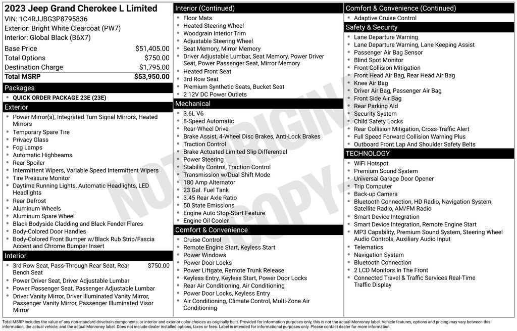 2023 Jeep Grand Cherokee L Limited 4x2