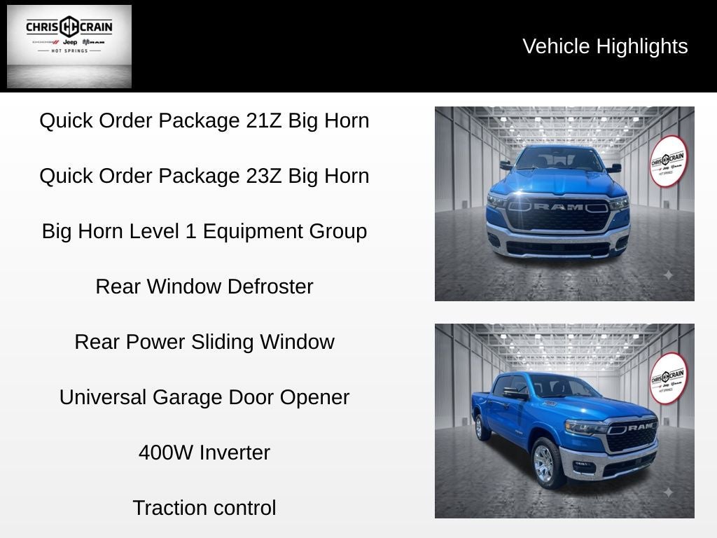 2025 RAM 1500 Big Horn Crew Cab 4x4 5'7' Box