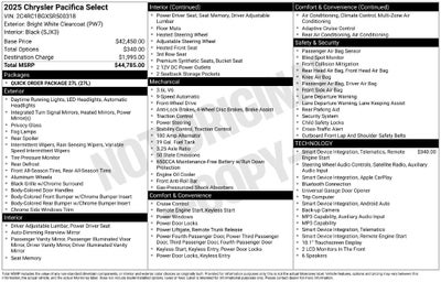 2025 Chrysler Pacifica Select