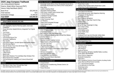 2025 Jeep Compass Trailhawk 4x4