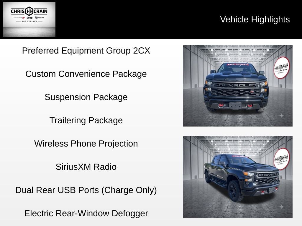 2023 Chevrolet Silverado 1500 4WD Crew Cab Short Bed Custom Trail Boss