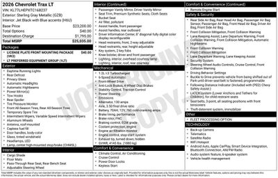 2026 Chevrolet Trax FWD LT