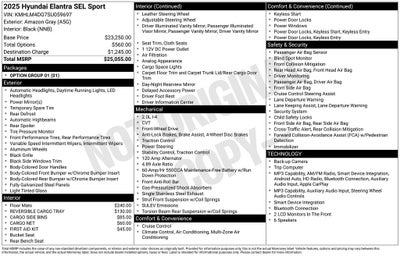 2025 Hyundai Elantra SEL Sport