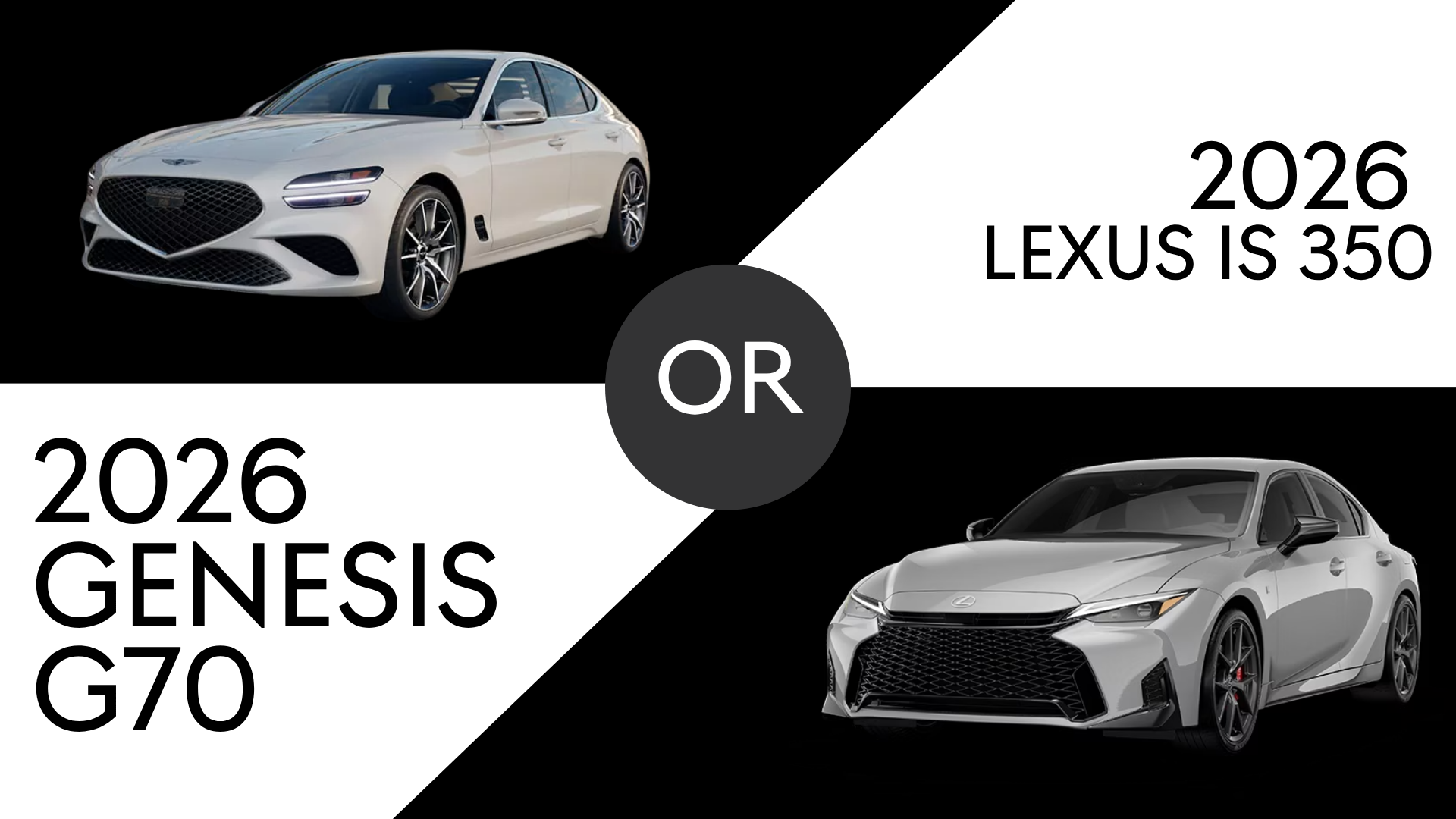 2026 Genesis G70 vs. 2026 Lexus IS 350