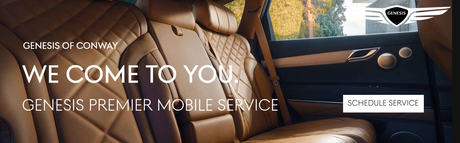 Genesis mobile service van interior with technician performing service