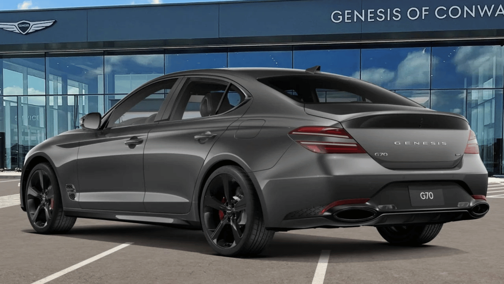 Back view of 2026 Genesis GV70 in Conway, AR