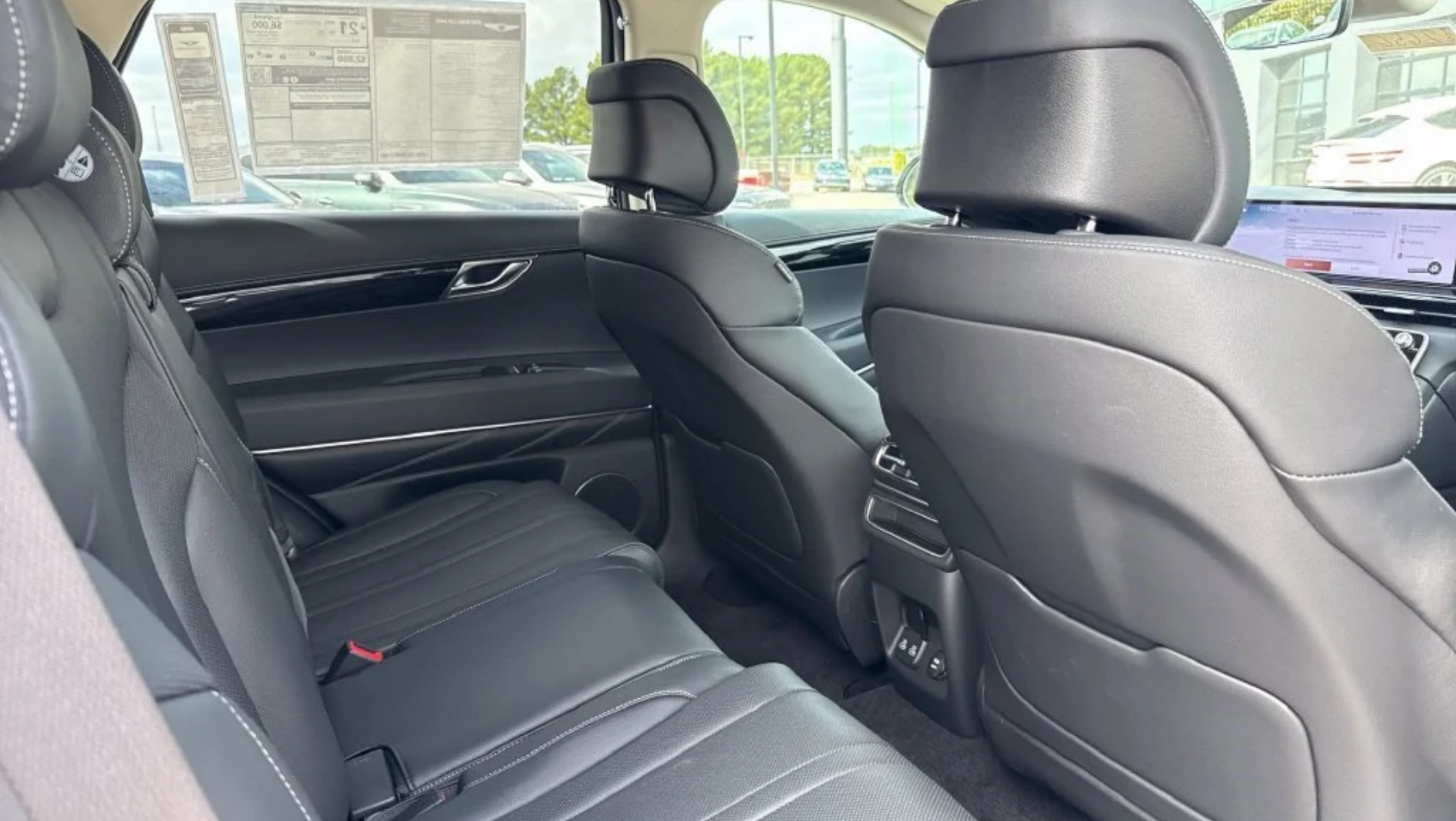 Interior rear view of the 2027 Genesis GV80 for sale in Conway, AR